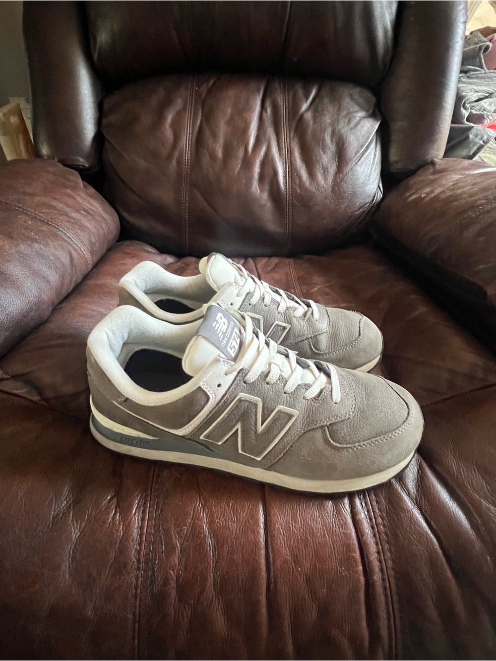 New Balance Junya Wantanabe (Eye) Men’s Suede Casual Sneakers in Taupe Gray